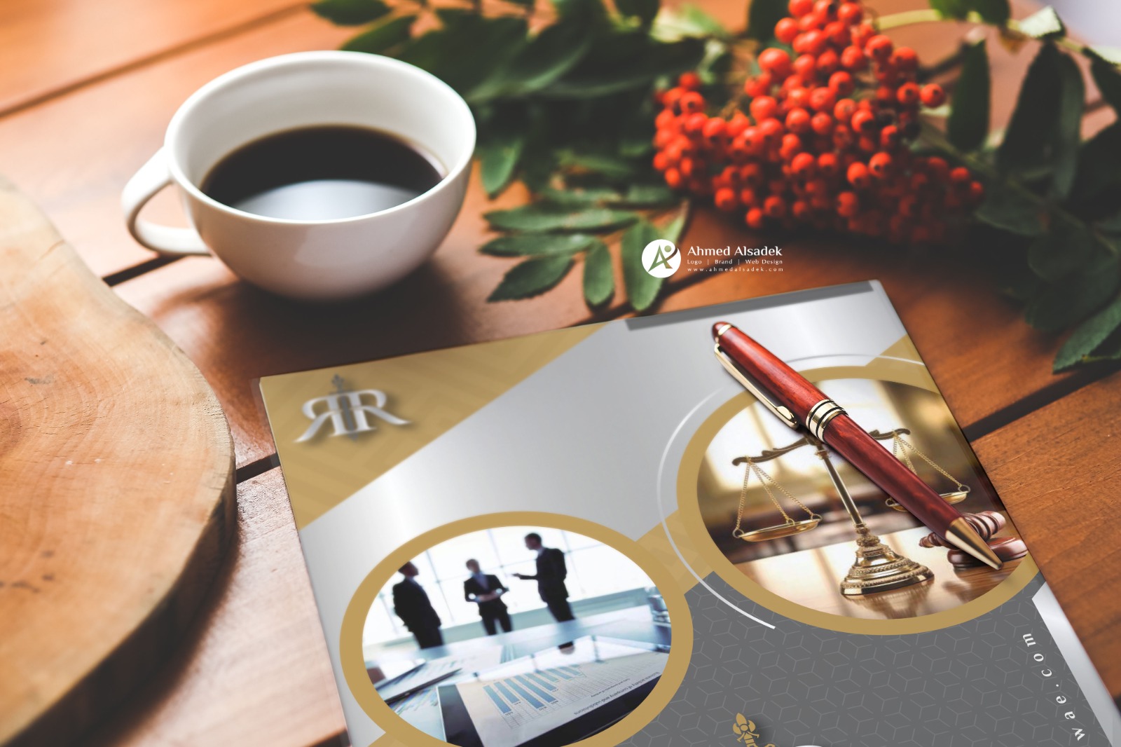 تصميم بروفايل مكتب المحامية رجاء الصالح في ابوظبي - الامارات